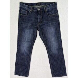 Banana Republic Jeans Mens 35x30** Blue Dark Wash Vintage Straight Mid Rise